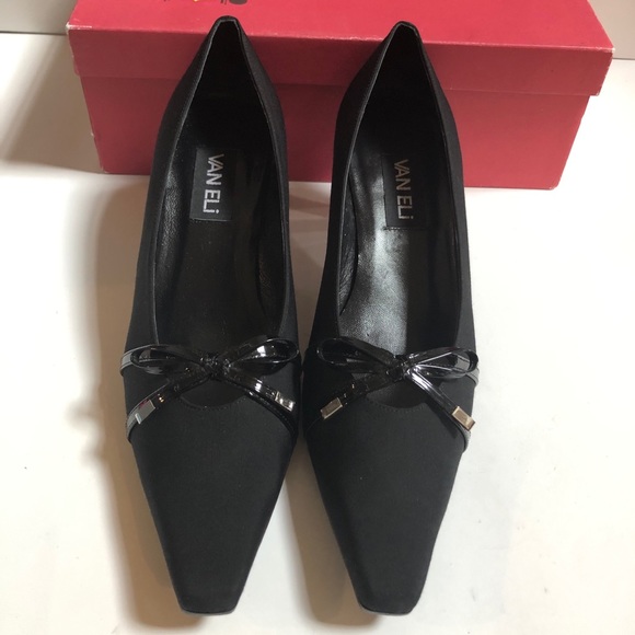 Black Vaneli Aurie Kitten Heels Size 10 - Picture 3 of 4
